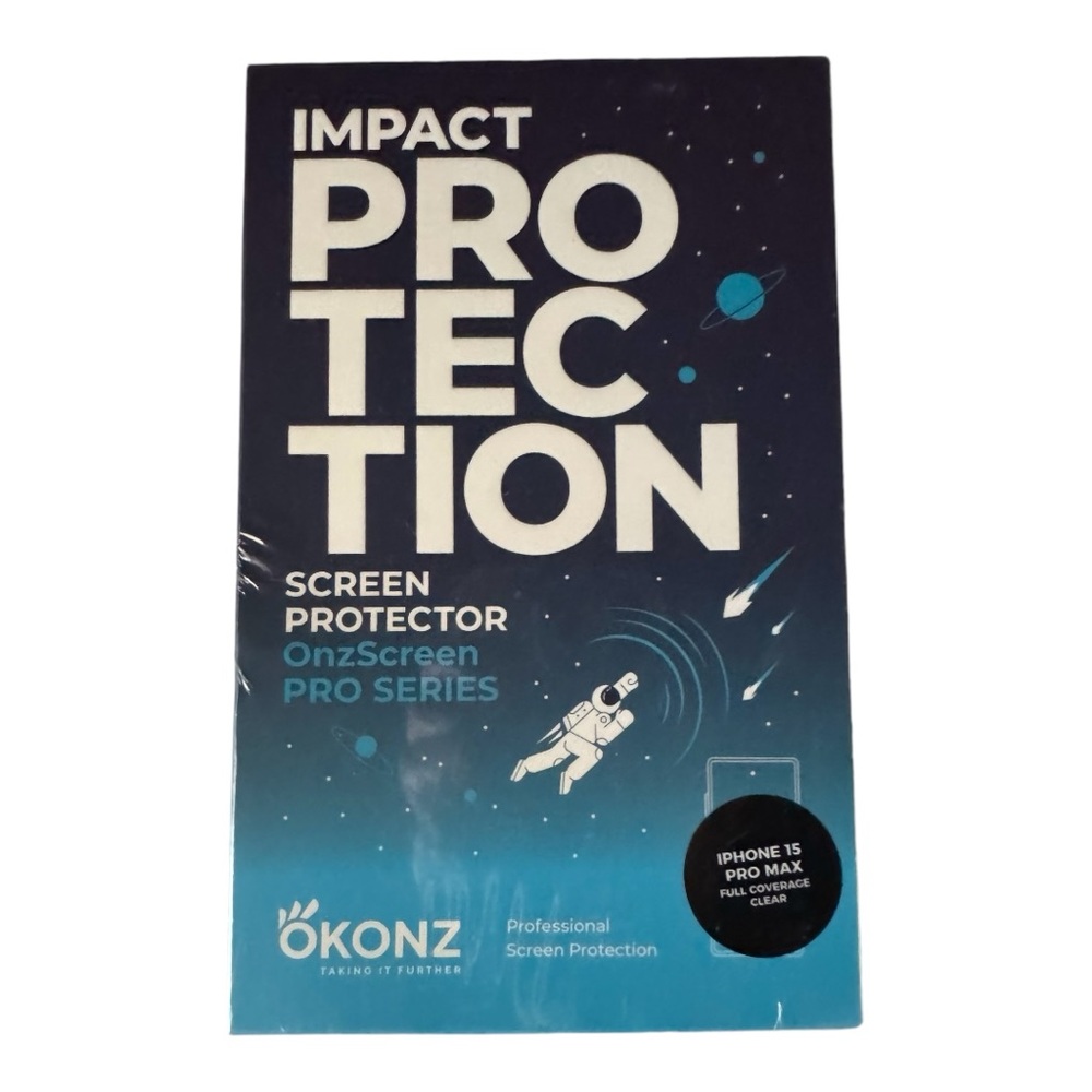 iPhone 15 Pro Max Tempered Glass Screen Protector - Clear Full Coverage